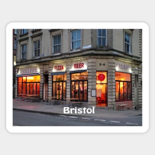 Pizza in Bristol England UK Sticker